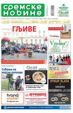 Sremske Novine - broj 3299, 22. maj 2024.