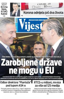 Vijesti - broj 7983, 29. jun 2020.