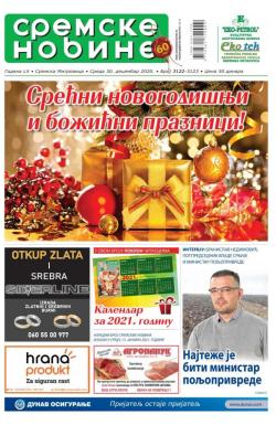 Sremske Novine - broj 3122-3123, 30. dec 2020.