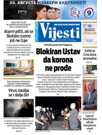 Vijesti - broj 8038, 24. avg 2020.