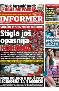 Informer - broj 2637, 21. dec 2020.