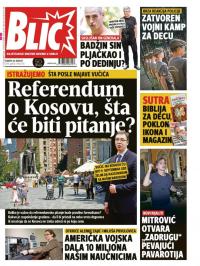 Blic - broj 7725, 18. avg 2018.