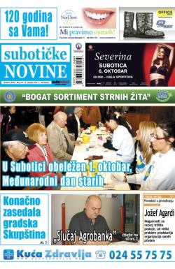 Nove Subotičke novine - broj 40, 4. okt 2013.