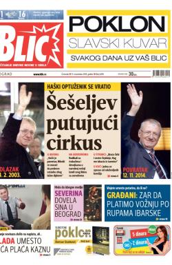 Blic - broj 6378, 13. nov 2014.