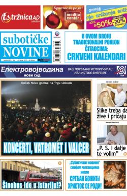 Nove Subotičke novine - broj 1, 4. jan 2013.