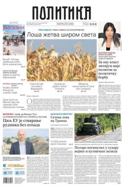 Politika - broj 39804, 22. sep 2024.