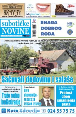 Nove Subotičke novine - broj 40, 3. okt 2014.