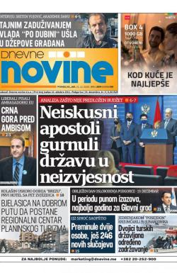 Dnevne novine - broj 2868, 21. dec 2020.