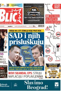 Blic - broj 6244, 2. jul 2014.