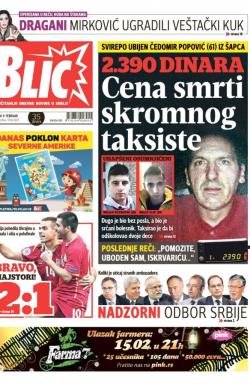 Blic - broj 6821, 9. feb 2016.