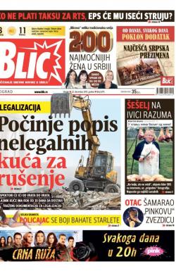 Blic - broj 6775, 22. dec 2015.