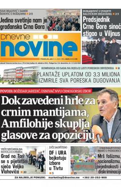 Dnevne novine - broj 2625, 9. mar 2020.