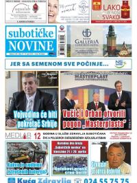 Nove Subotičke novine - broj 15, 15. apr 2016.