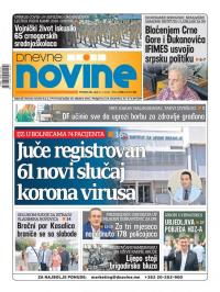 Dnevne novine - broj 2725, 6. jul 2020.