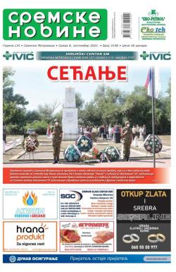 Sremske Novine - broj 3158, 8. sep 2021.