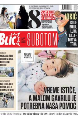 Blic - broj 8669, 17. apr 2021.