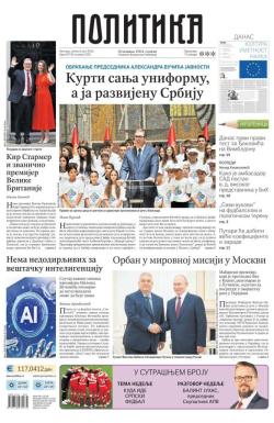 Politika - broj 39726, 6. jul 2024.