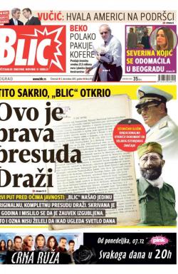 Blic - broj 6756, 3. dec 2015.