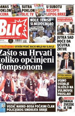 Blic - broj 7695, 19. jul 2018.