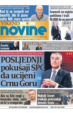 Dnevne novine - broj 2561, 21. dec 2019.